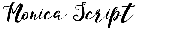 Monica Script font preview